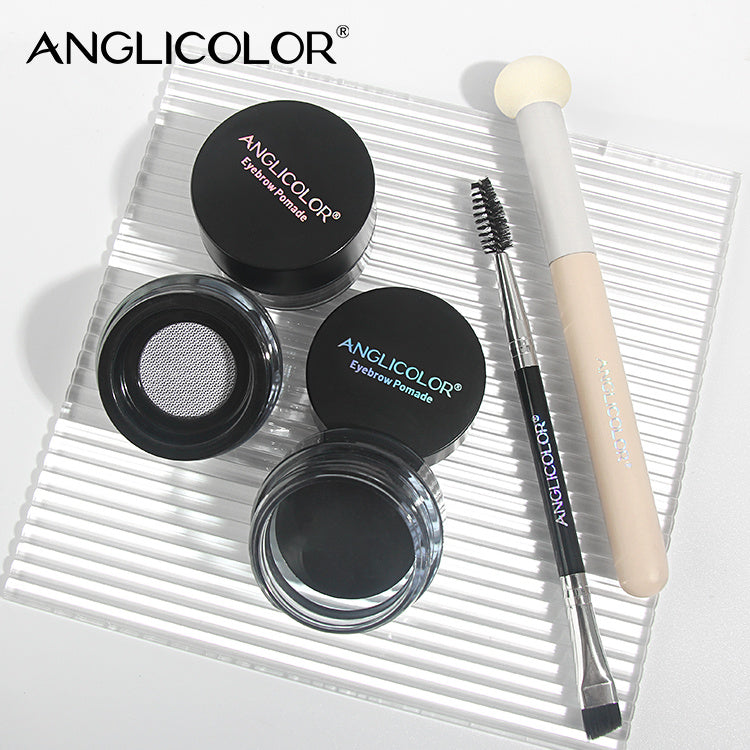 Waterproof And Sweatproof Eyebrow Pencil Long Lasting Eyebrow Cream Set With Brush And Card Wooden Eyebrow