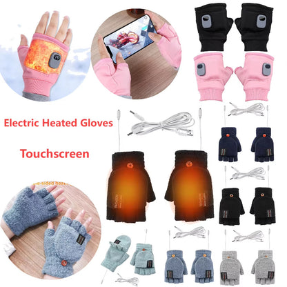 Comfort Warm Gloves Electric Winter Heating USB Rechargeable Smart Warm Winter Gloves For Skiing Cold Weather Driving Hiking