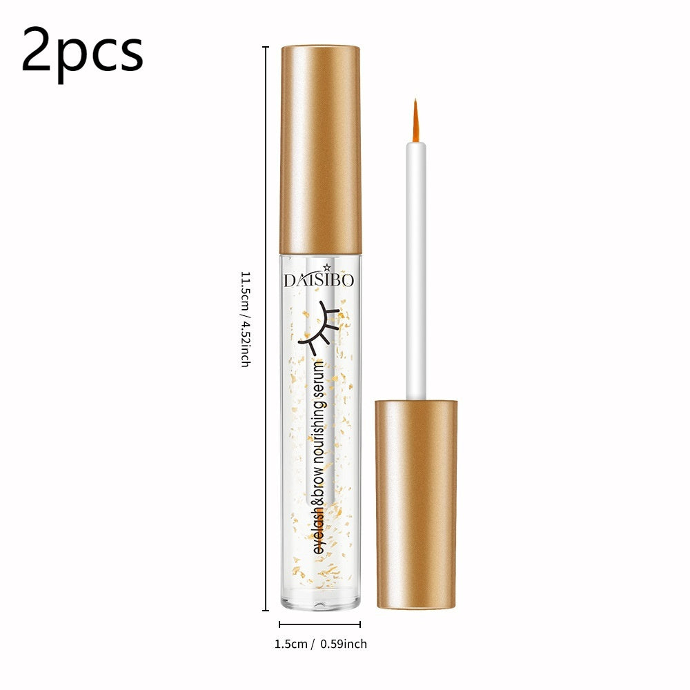 Gold Foil Plain Black Thick Natural Eyelash Growth Solution