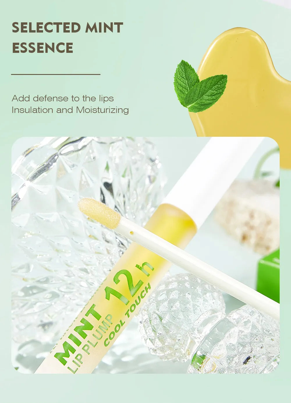 Long-lasting Water Locking Mint Cool And Transparent Lip Oil