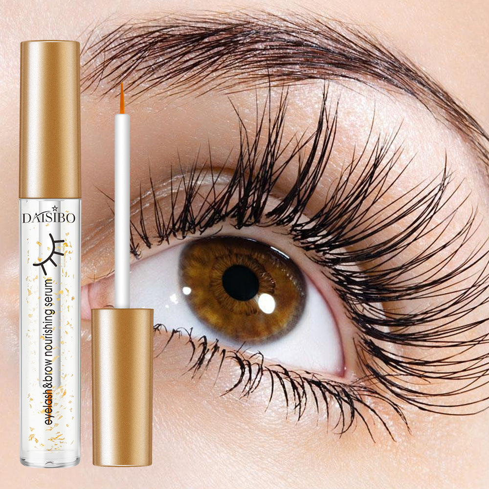 Gold Foil Plain Black Thick Natural Eyelash Growth Solution
